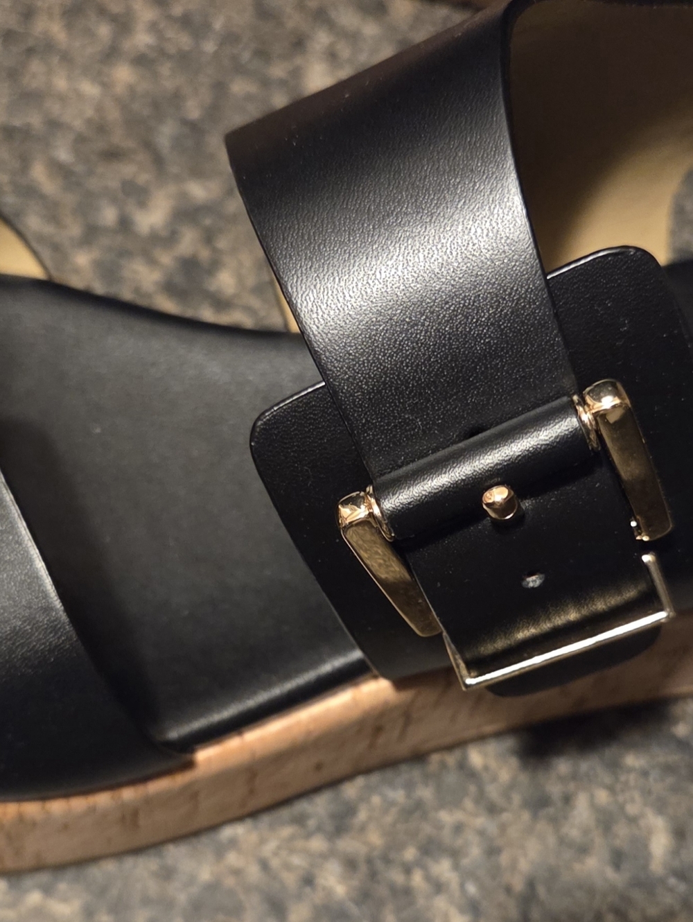 Michael Kors, Double Strap Sandals w/Gold Buckle Accents - Picture 10 of 12